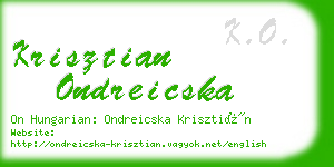 krisztian ondreicska business card